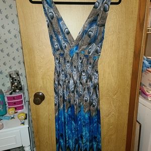 Peacock flow dress